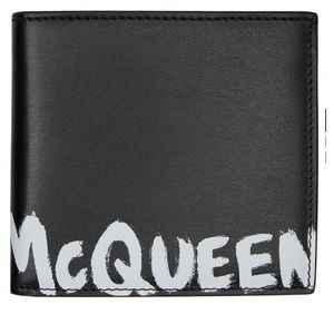 Alexander McQueen Black Grafitti Wallet